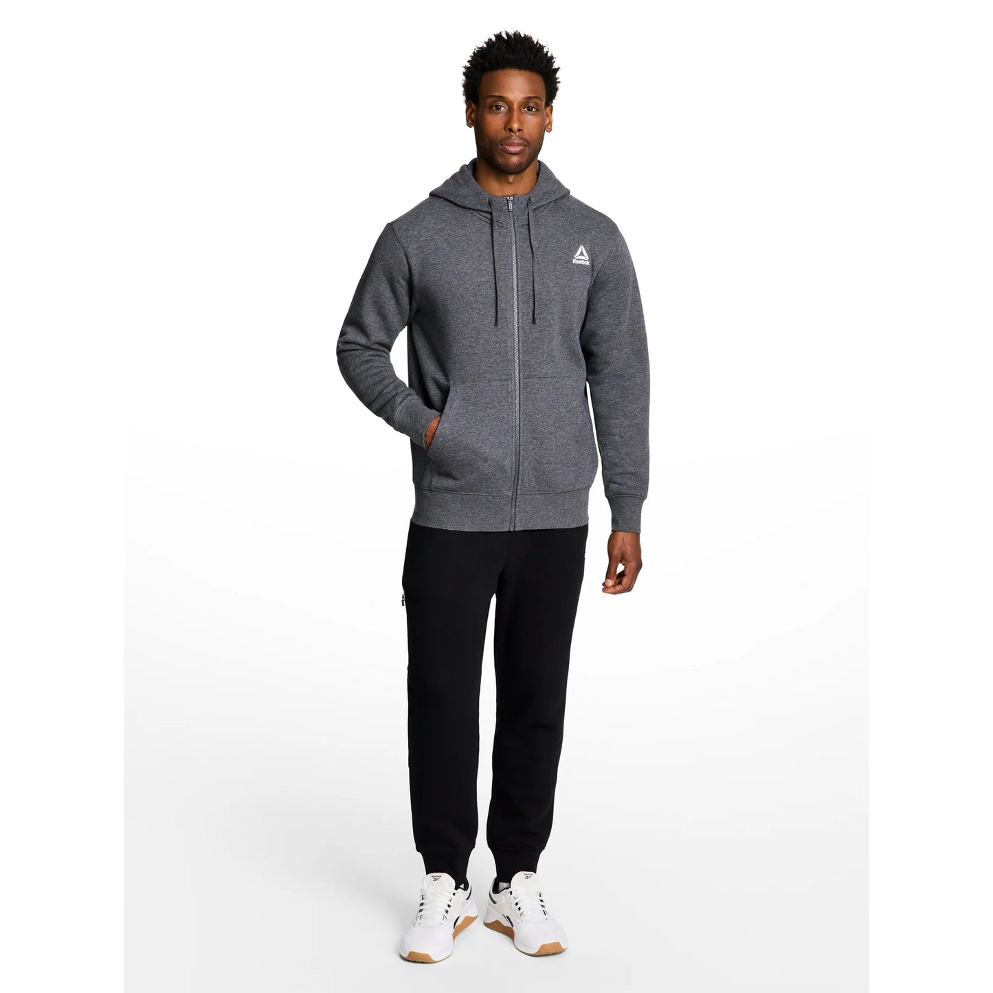 Reebok Men’s Game Day Full-Zip Hoodie – Dark Grey