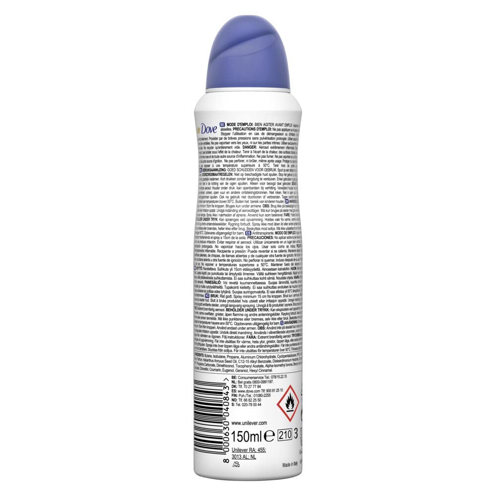 Dove Original Deodorant Spray 5.07oz (6 pack)