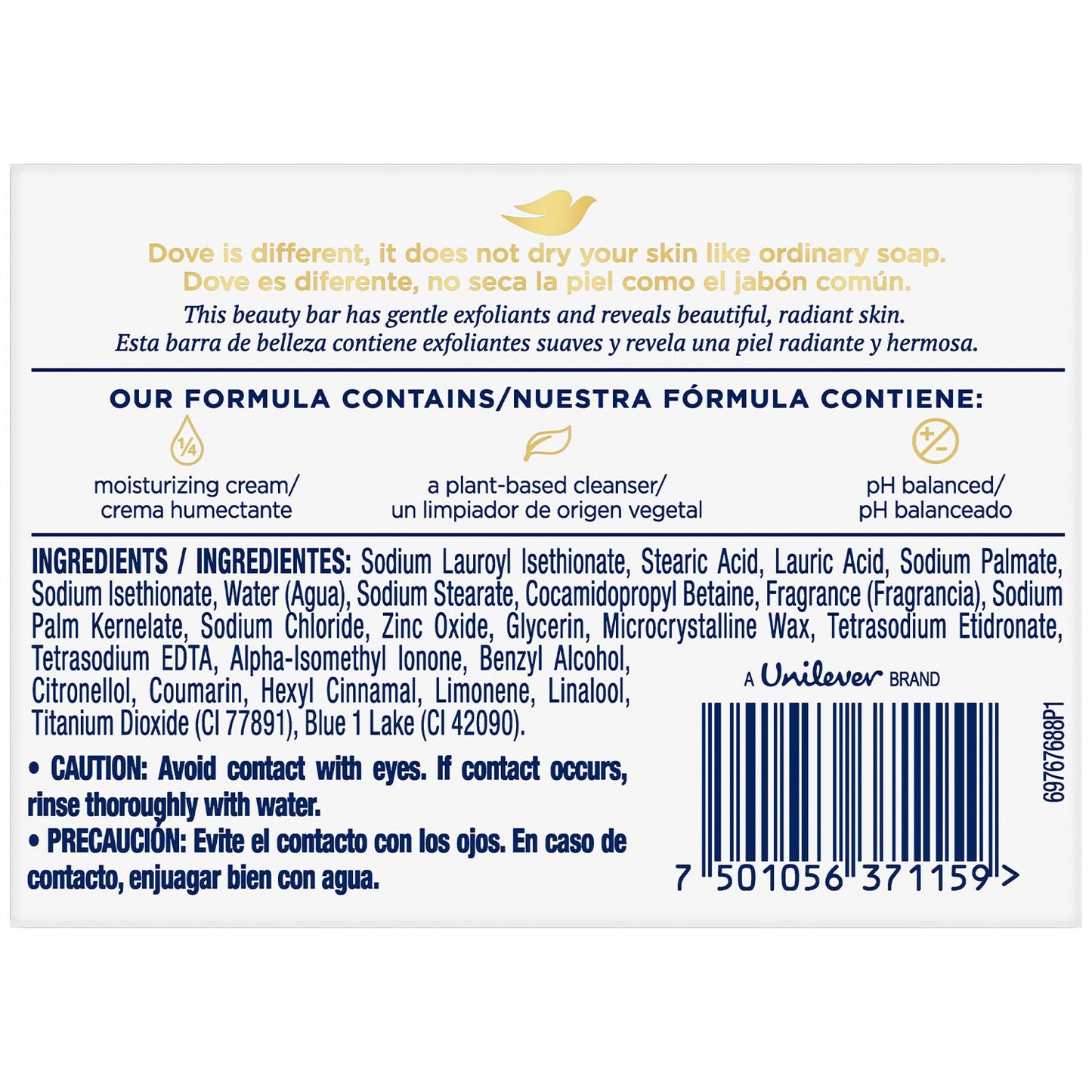 Dove Soap, Gentle Exfoliating Beauty Bar 3-Pack – 3-in-1