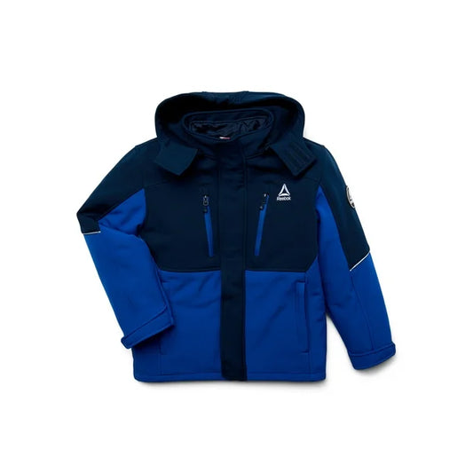 Reebok Boys’ Systems Puffer Jacket with Hood – Navy/Blue