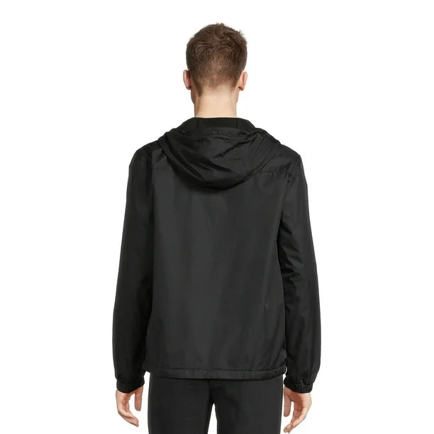 Reebok Men’s Retro Windbreaker Jacket – Black with White Stripes